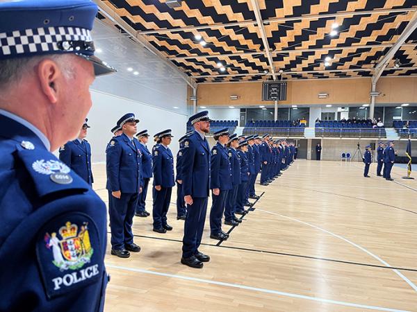 Wing 366 on parade during their graduation.
