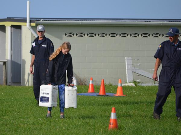 Sergeant Matt Boyce and Constable Callan Heger from Kaikōura Police oversee the Police PCT.