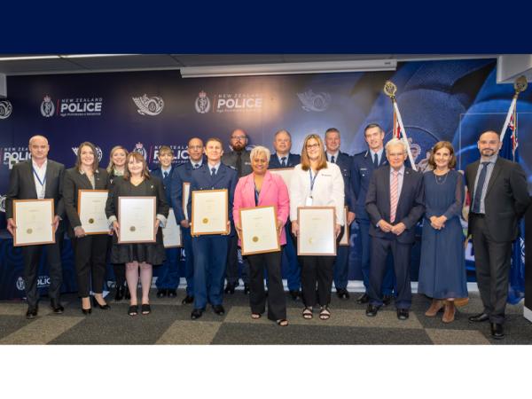 Woolf Fisher Fellows with Commissioner Coster and Woolf Fisher Trust reps Sir Noel Robinson, Deborah George & Mark Robinson