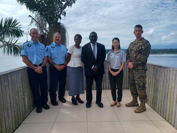 Rhys, Shawn and US representatives received thanks from Bougainville President Ishmael Toroama.