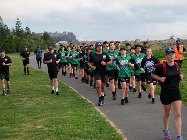 Rangatahi ran alongside Police, teachers and local iwi and community leaders on the Longest Day.
