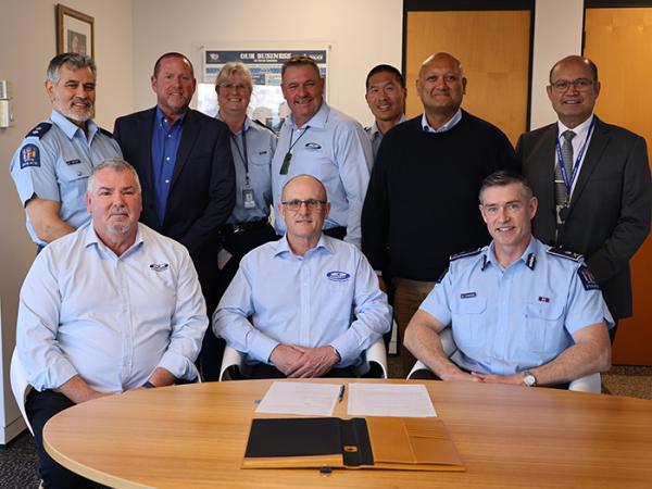 Blue Light group shot at the MoU signing.