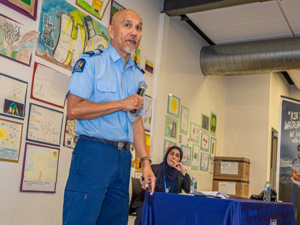 Police staff are heavily involved in the orientation programme at Māngere.