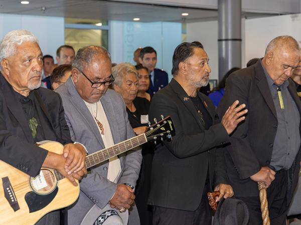Mana whenua welcoming Shanan into the district.