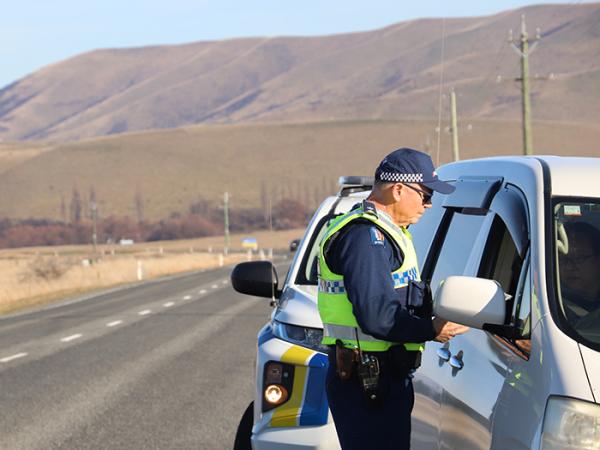 Paul on patrol on the roads of Omarama.