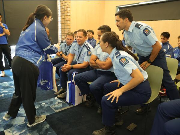 Inspector Will Loughrin and team enjoying the presentation.