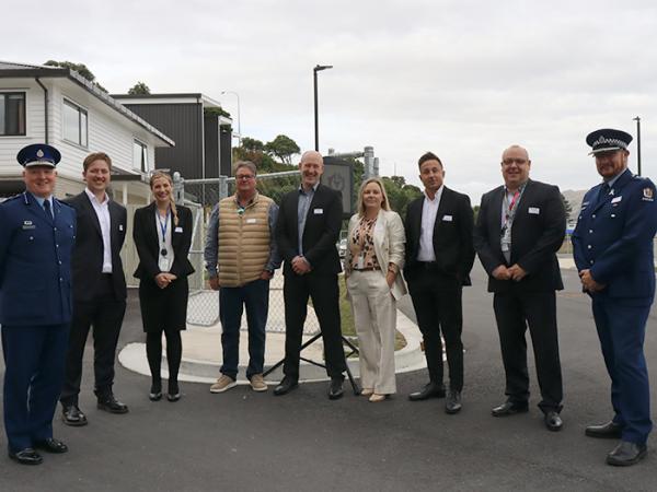 A group photo of representatives from Property Group and the main contractors.