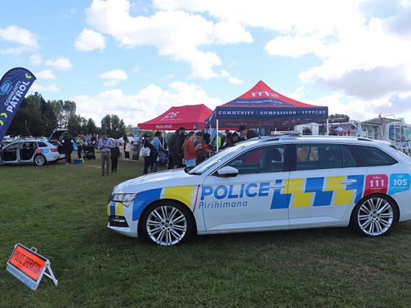 A wide shot of the Police display. 