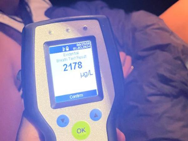 The evidential breath test result.