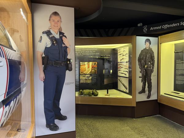 Superintendent Penny Gifford as she appears in the Police Museum's AOS display - in general duties and tactical uniform.