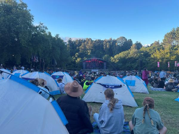 A view from patrolling WOMAD in New Plymouth's Bowl of Brooklands and Brooklands Park.