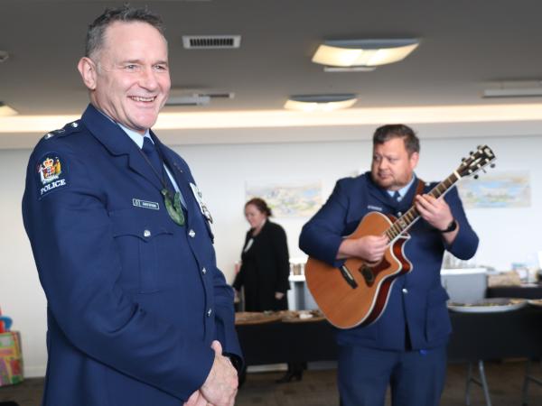 Southern District Commander Jason Guthrie proudly wears his taonga.
