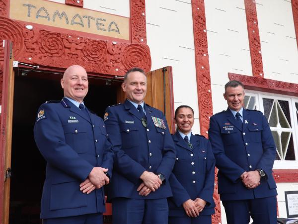 Assistant Commissioner Mike Johnson with the Te Waipounamu District Commanders - Superintendents Jason Guthrie (Southern), Trace
