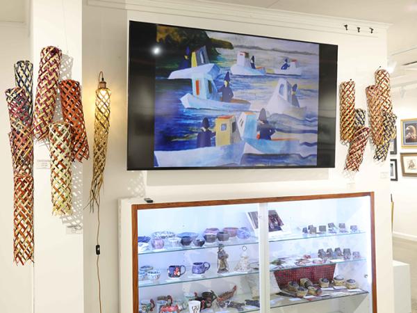 Harakeke weaving, sculpture and carving all form part of the exhibition.