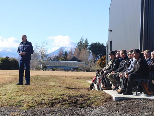 National Park Senior Constable Conrad Smith addresses the audience.