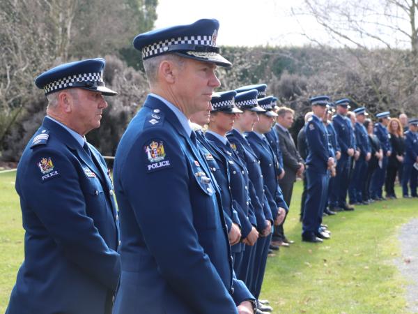 A large contingent of police staff from across the district formed a guard of honour for Craig. 