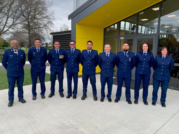 Hawke's Bay Police staff ready for the Flaxmere Te Vaka Maia graduation.