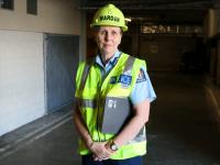 AC Venables in hard hat