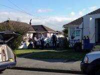 Police searching houses for drugs in Blenheim.