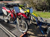 Two of the impounded dirt bikes