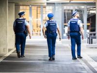 Police walking street