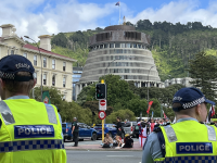 Police near Parliament