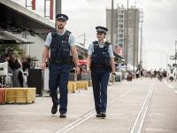 Cops walking the beat male and female - day 1