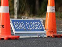 Crash - 1 (day road closed sign)
