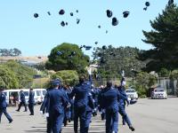 Hats in air celebrate