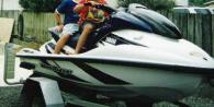 2003 Yamaha blue/white jetski, model SL1