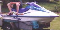 1995 Kawasaki 750 ZXI Jetski. White Hull