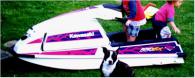 1991 550SX pole ski. White hull. Blue st