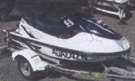 Yamaha GP1200 Waverunner.  Blue and whit