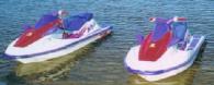 2 matching Kawasaki Jetskis White with p