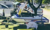 1996 yamaha waveraider pwc white and blu