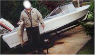 Fibreglass runabout.