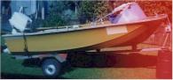4 metre Boston Whaler. Orange/brown colo