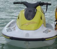 Yamaha Waverunner GP760.  Yellow deck, w